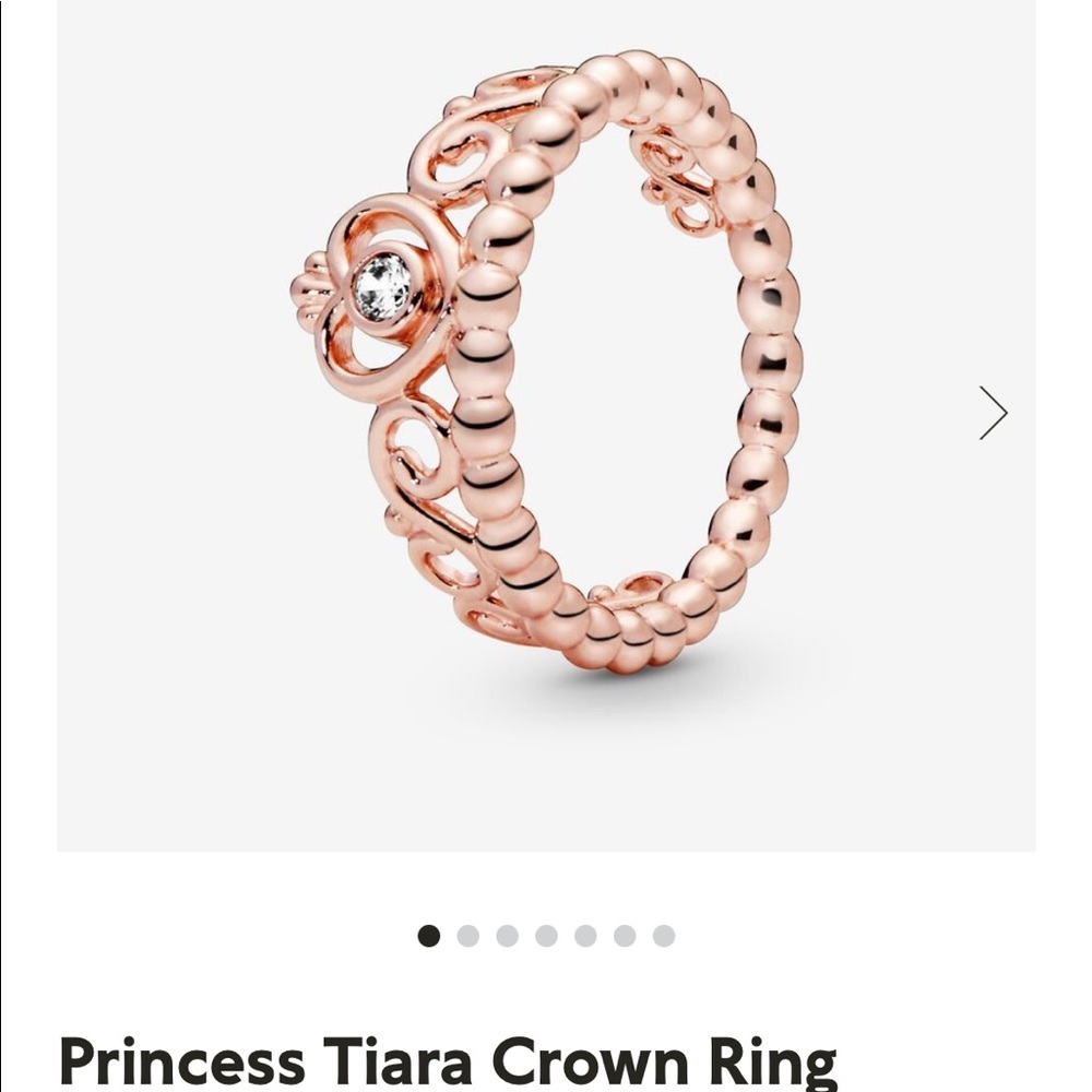 Pandora Princess Tiara Ring Rose Gold